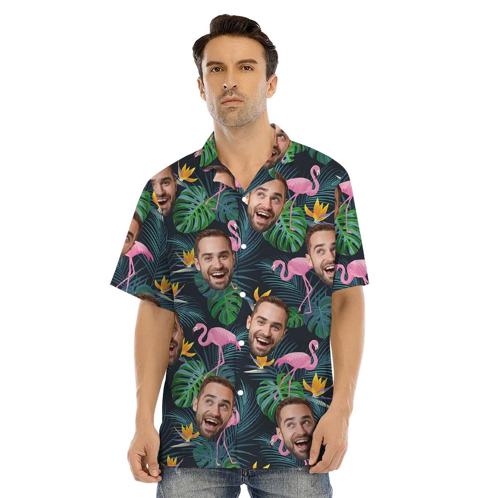 Flamingo Tropical Matching Hawaiian Outfits With Faces