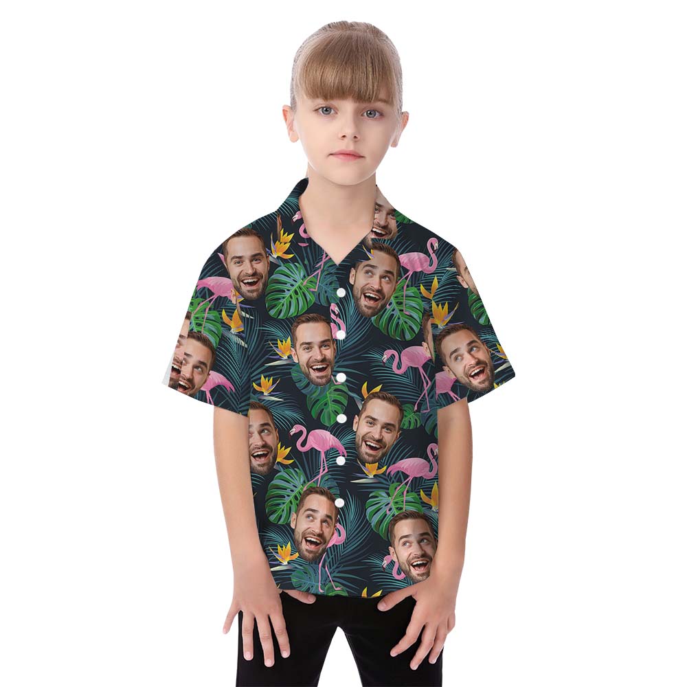 Flamingo Tropical Matching Hawaiian Outfits With Faces