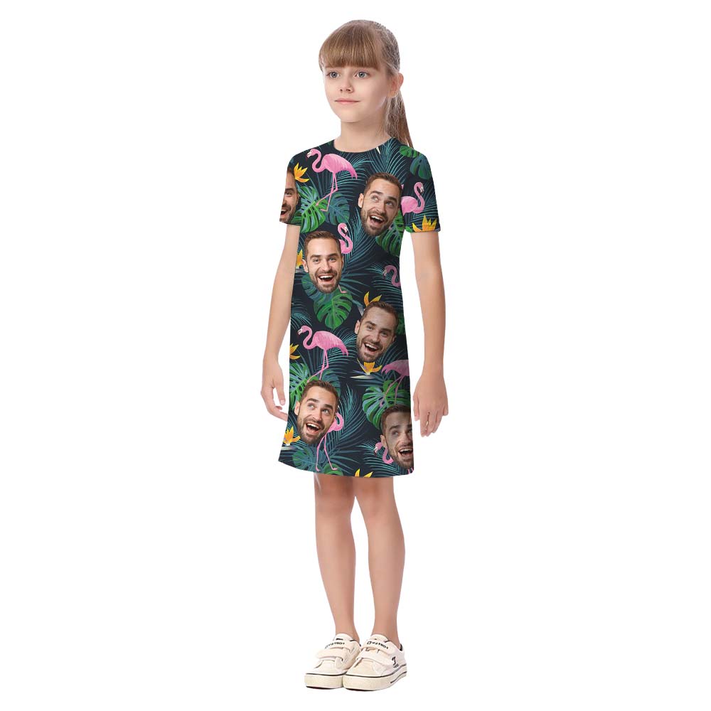 Flamingo Tropical Matching Hawaiian Outfits With Faces