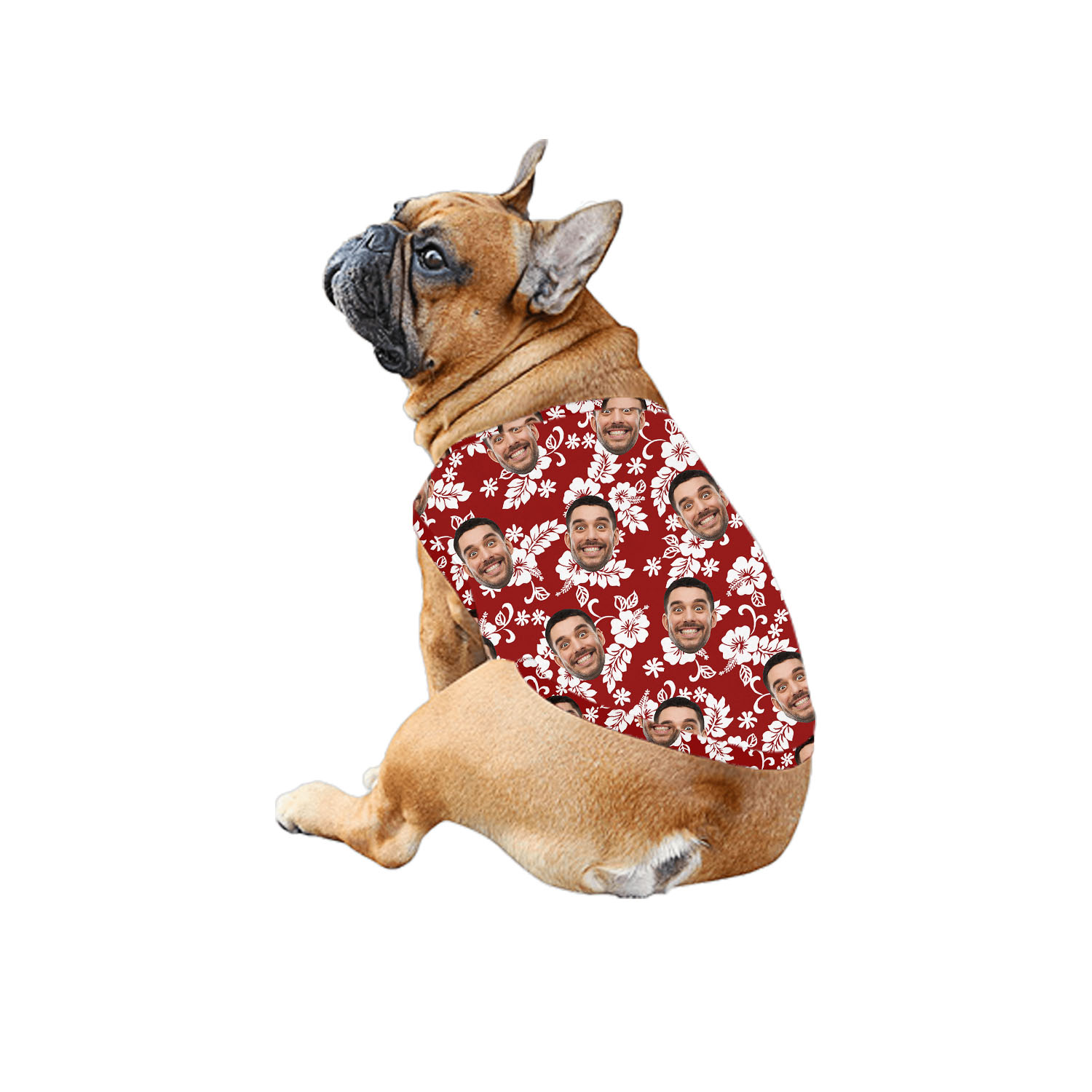 Custom Face Floral Matching Hawaiian Shirt With Dog