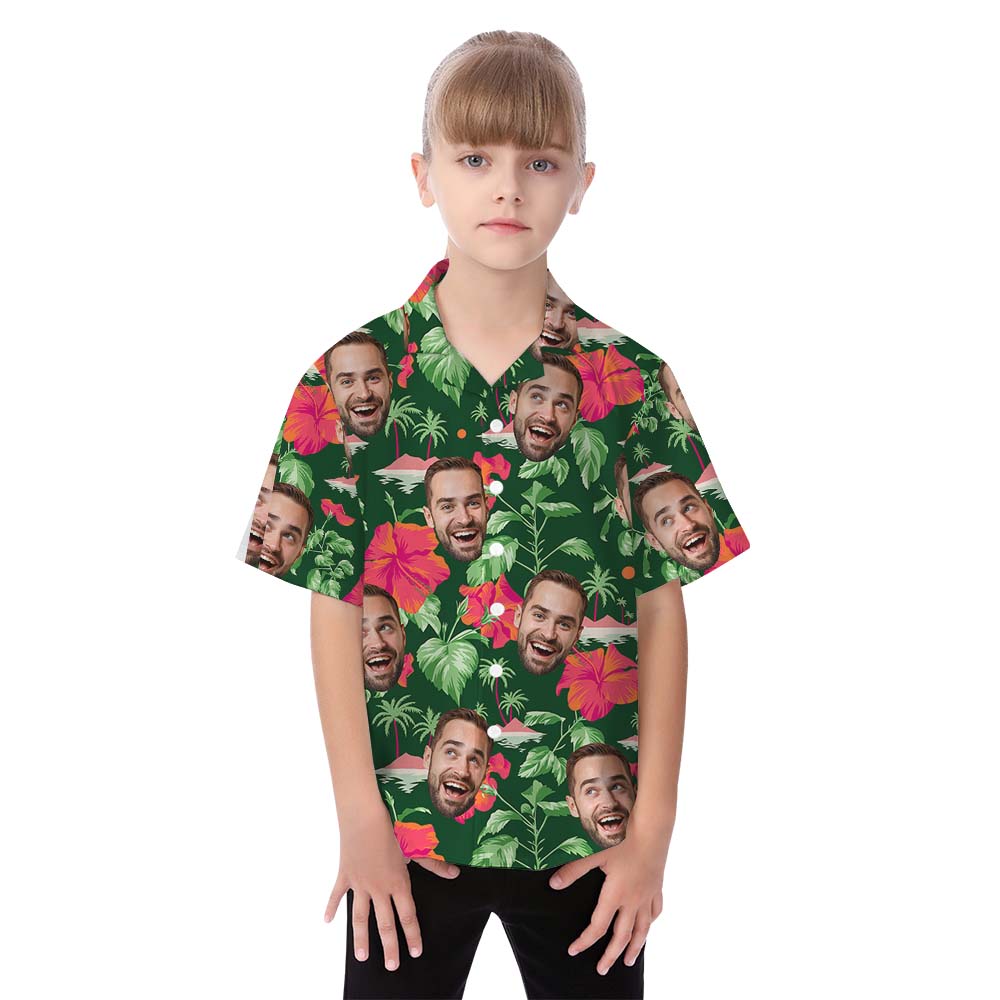Floral His And Hers Tropical Outfits With Custom Face