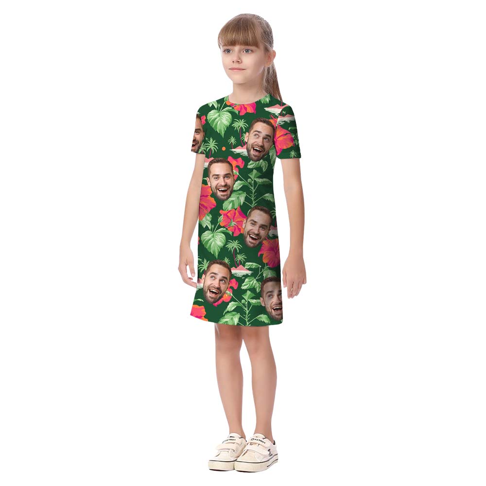 Floral His And Hers Tropical Outfits With Custom Face