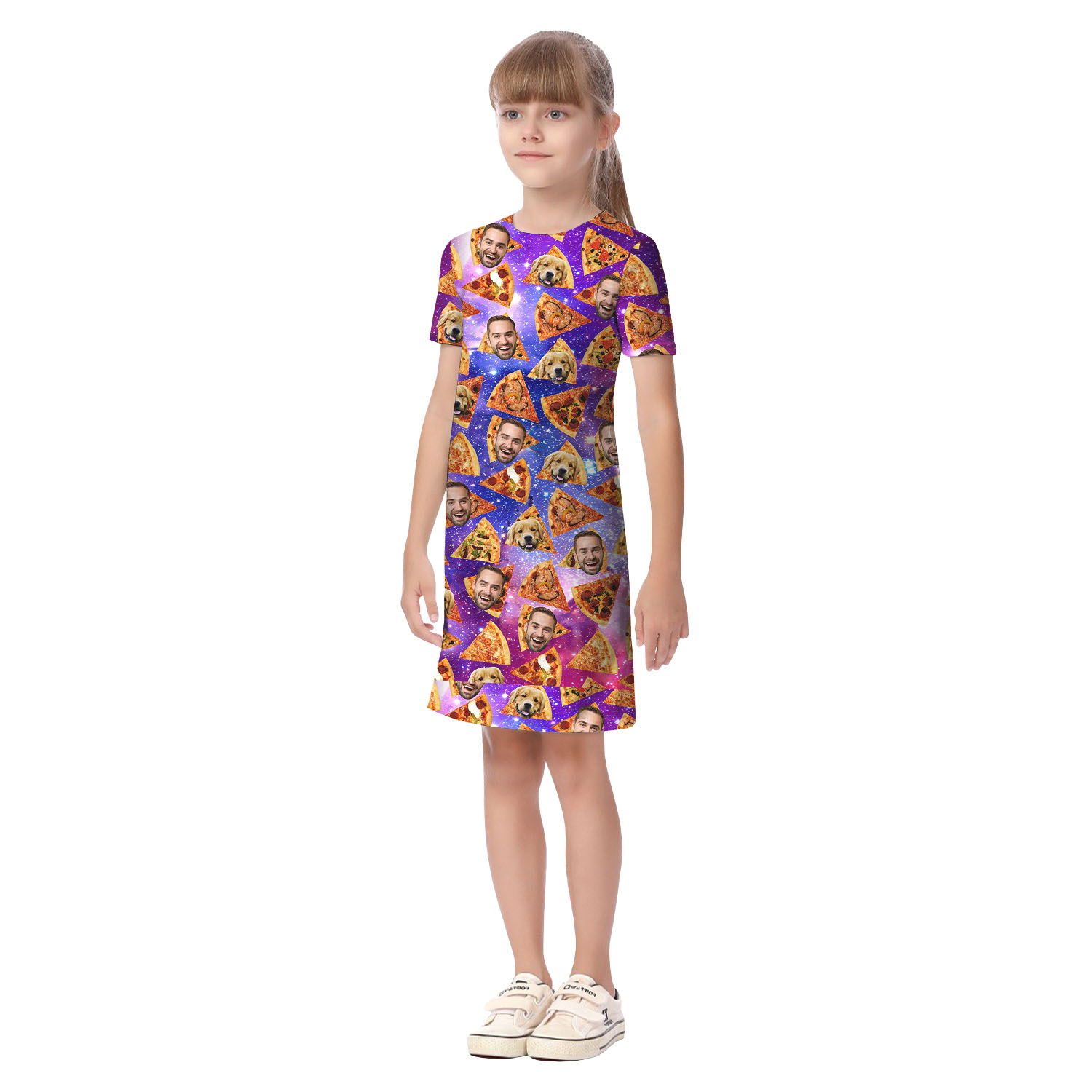 Pizza Custom Face Matching Hawaiian Couple Outfits