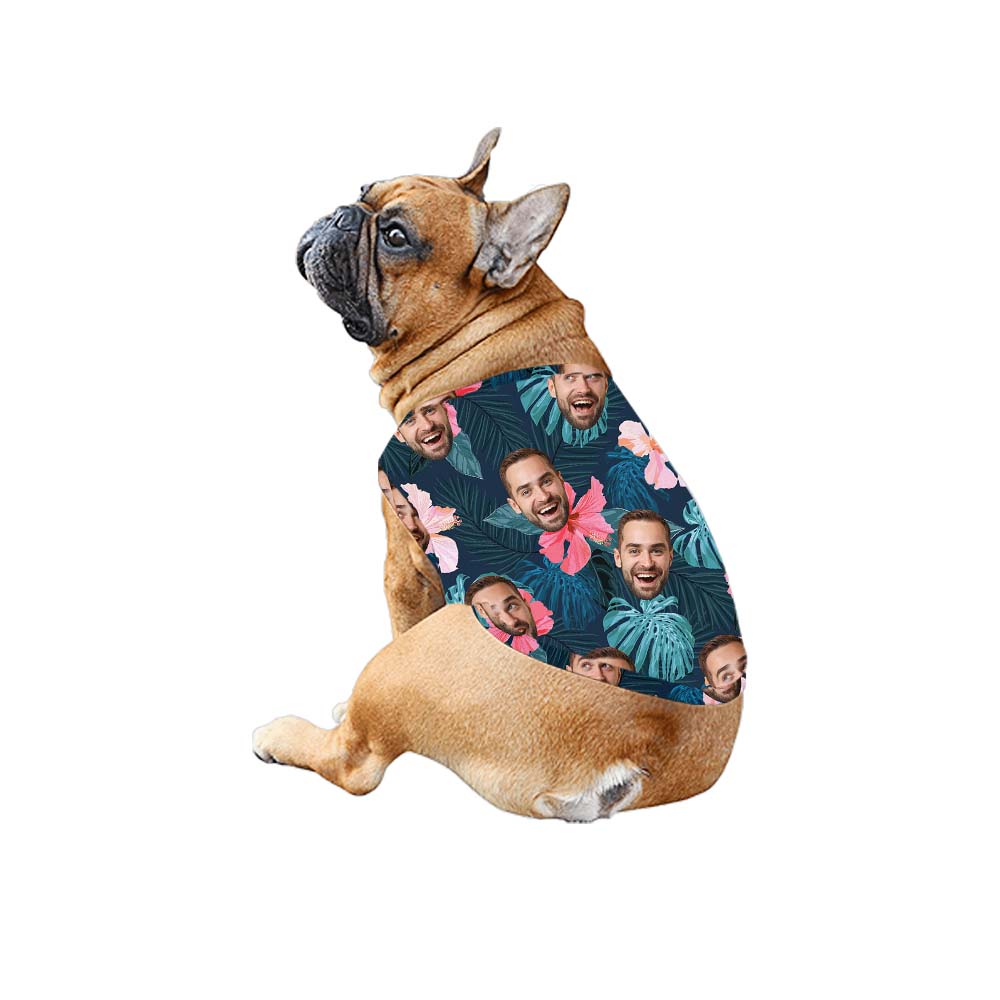 Custom Tropical Matching Hawaiian Shirt And Dress With Faces