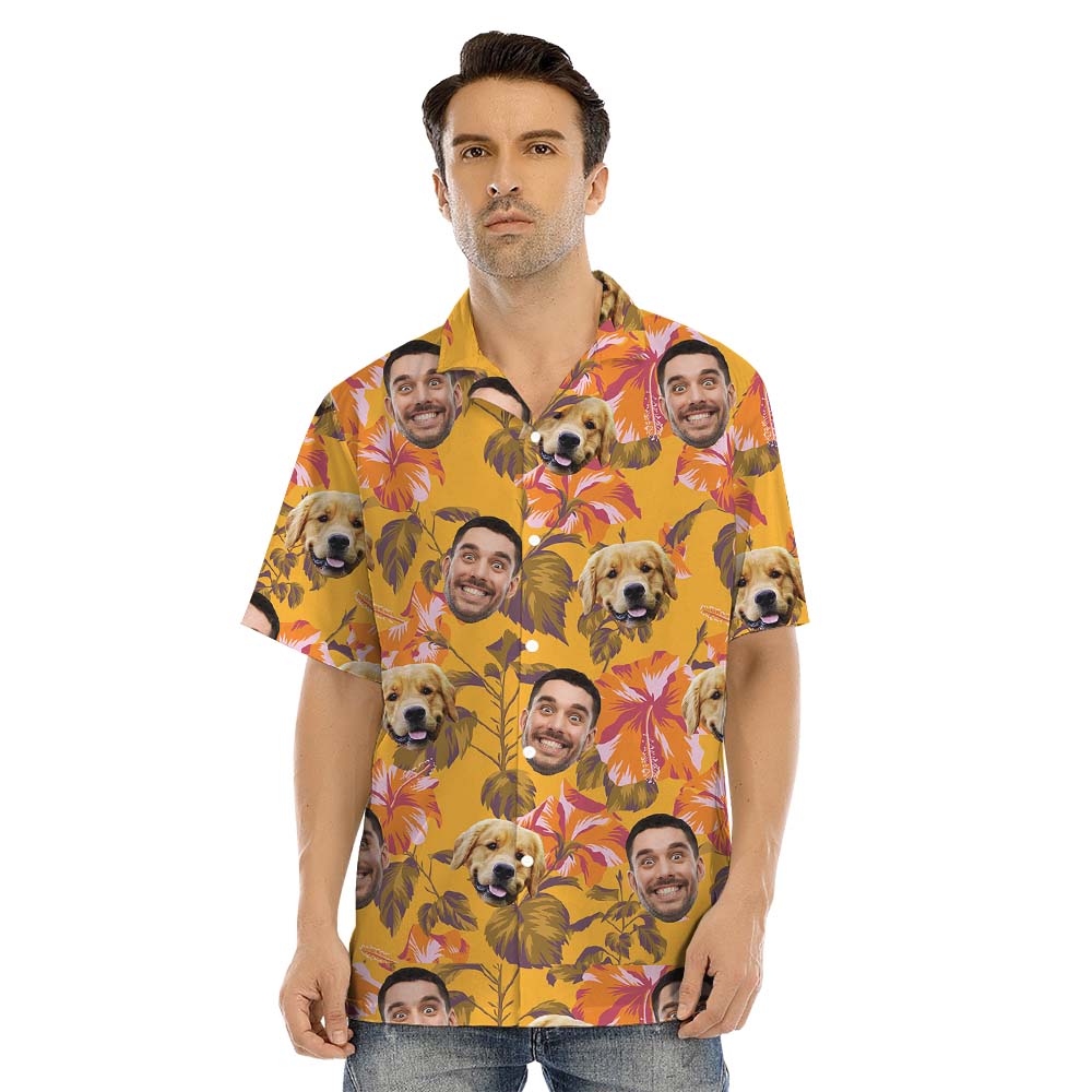 Hibiscus Custom Matching Hawaiian Shirts For Dog And Owner With Photos