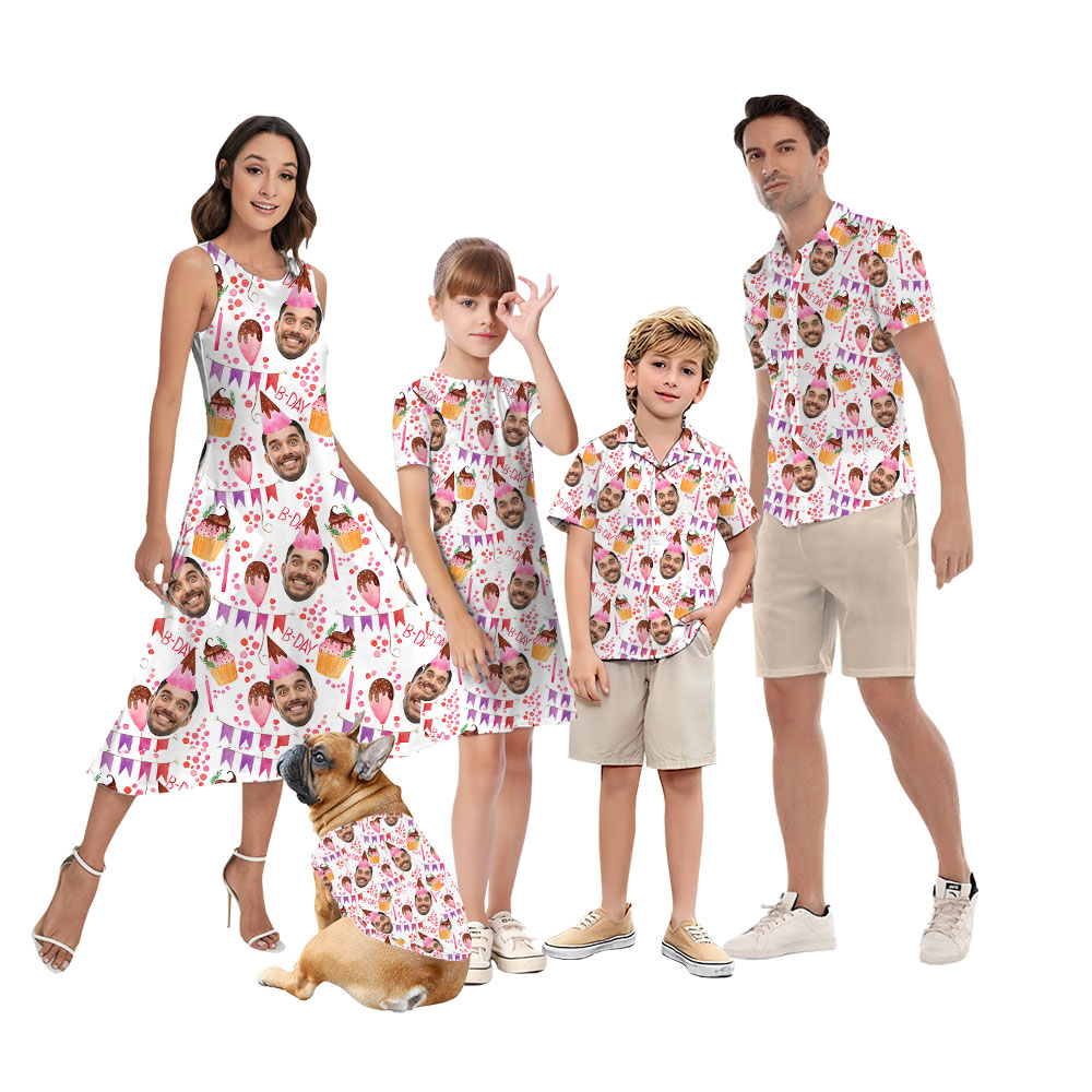 Custom Photo Birthday Matching Aloha Shirts - variant image 1