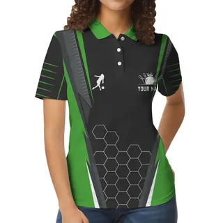 Green Bowling Queen Team Women's Polos