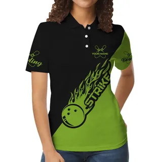 Cool Personalized Bowling Women's Polo Shirt With Name