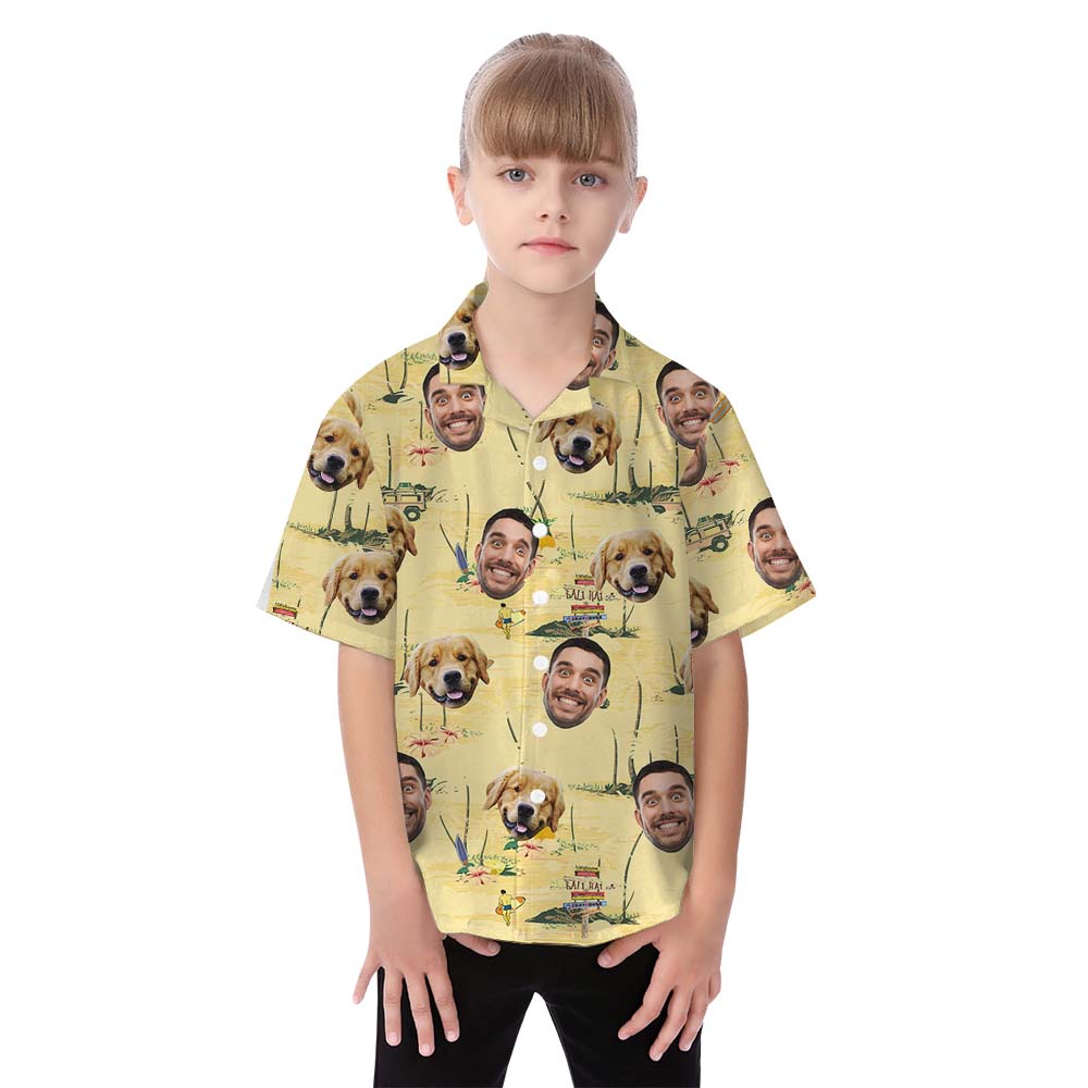 Vintage Beach Couples Hawaiian Outfits With Faces
