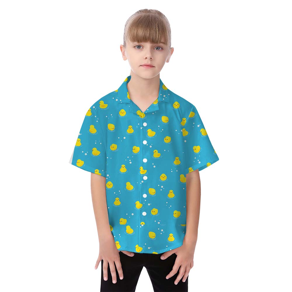 Rubber Duck Blue Matching Family Hawaiian Outfits