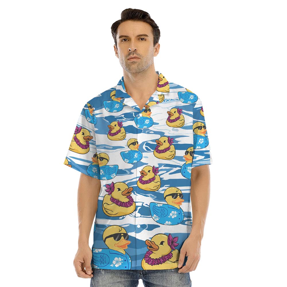 Cute Rubber Duck Matching Hawaiian Shirts For Family
