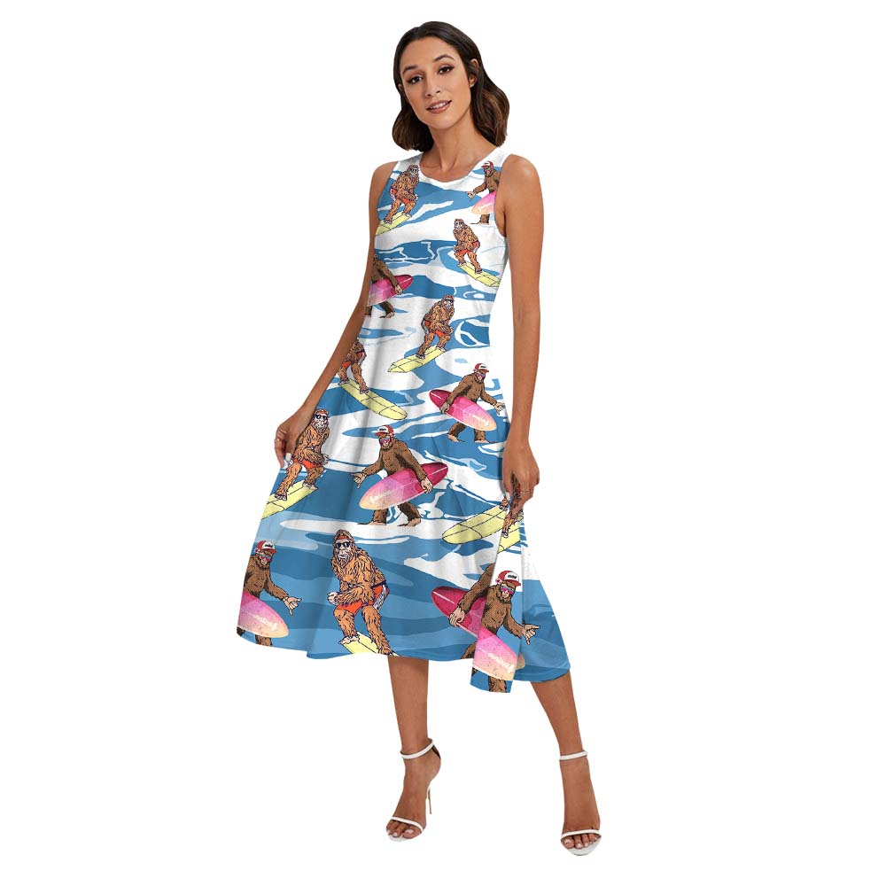 Bigfoot Beach Matching Hawaiian Shirts For Family