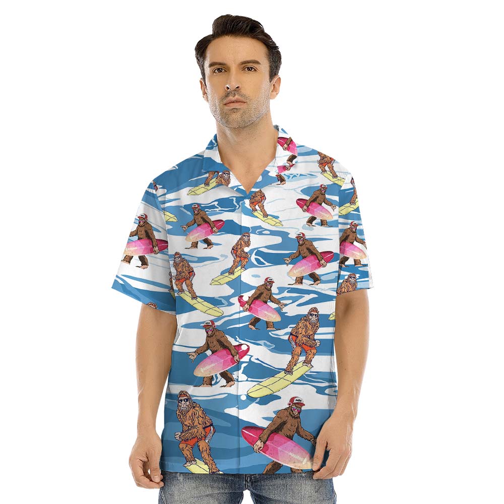 Bigfoot Beach Matching Hawaiian Shirts For Family