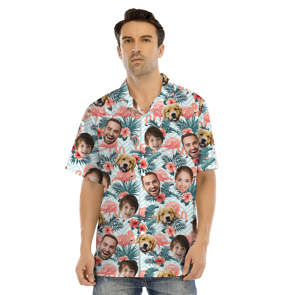 Custom Picture Mens And Womens Matching Hawaiian Shirts