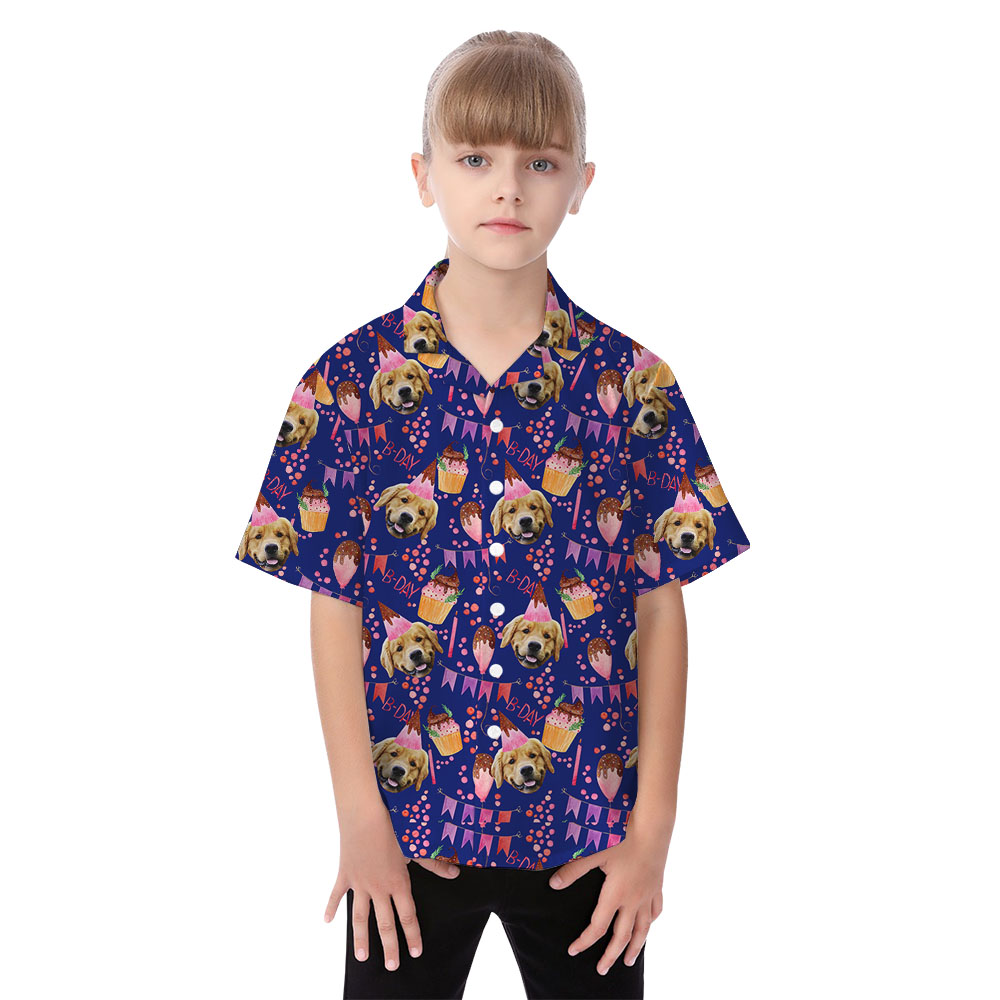Custom Face Family Matching Hawaiian Birthday Party