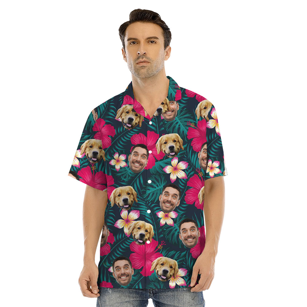 Matching Hawaiian Couple Outfits With Custom Photos