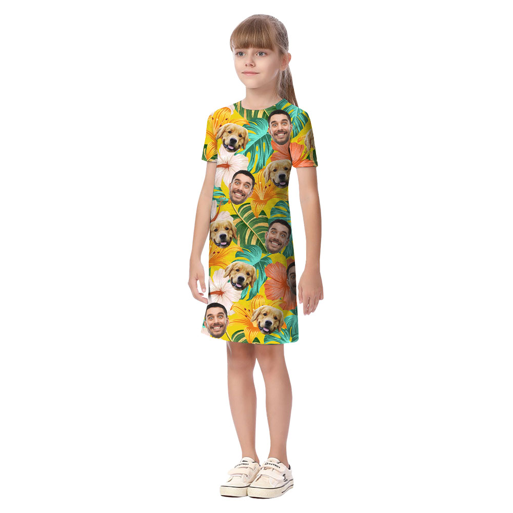 Custom Face Matching Hawaiian Shirt For Family