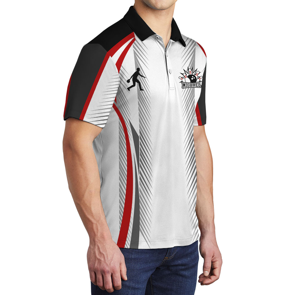 Cool Personalized Name Bowling Men's Polos