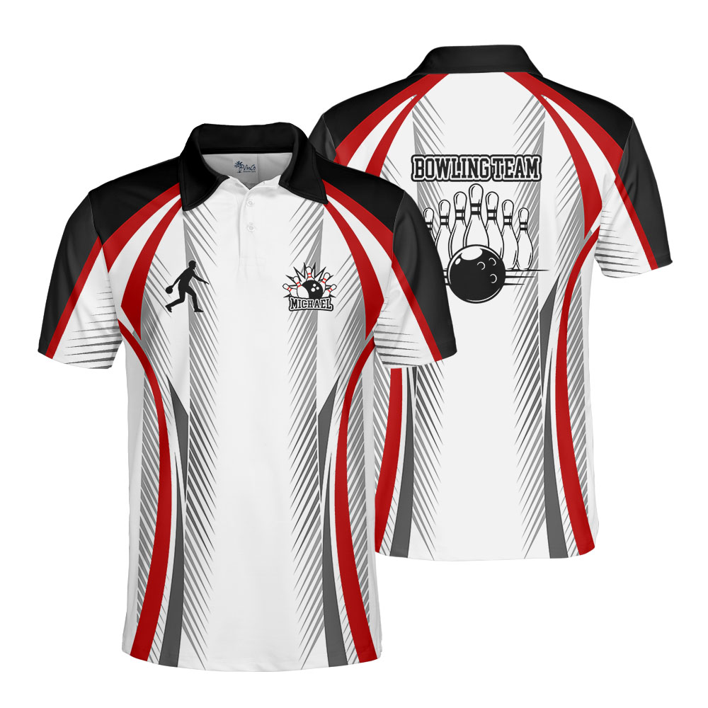 Cool Personalized Name Bowling Men's Polos