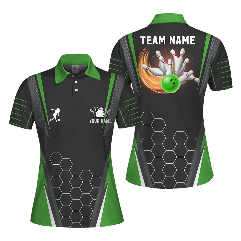 Green Bowling Queen Team Women's Polos