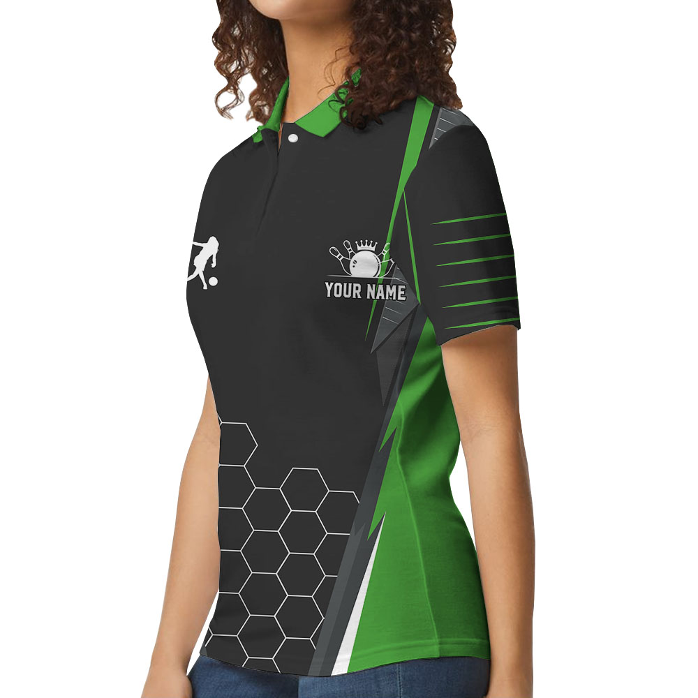 Green Bowling Queen Team Women's Polos