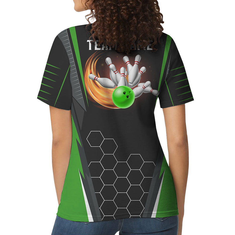 Green Bowling Queen Team Women's Polos
