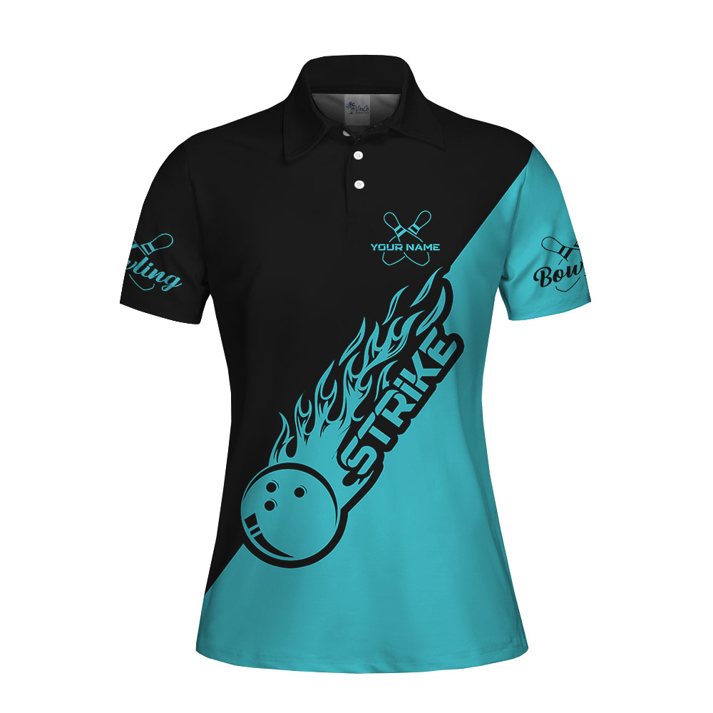 Teal Women's Bowling Custom Polo Shirts