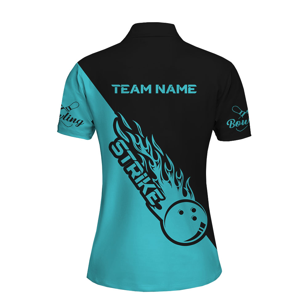 Teal Women's Bowling Custom Polo Shirts