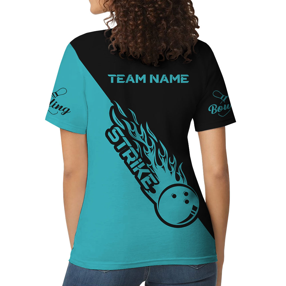 Teal Women's Bowling Custom Polo Shirts
