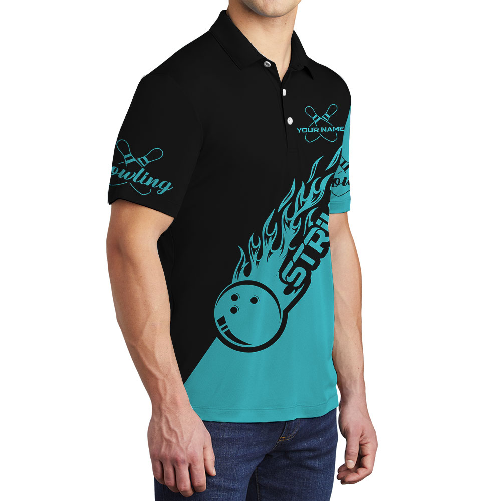 Teal Custom Bowling Team Collared Shirt