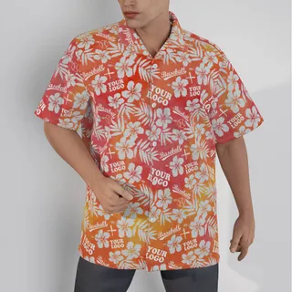 Custom Baseball Team Aloha Shirt With Logo