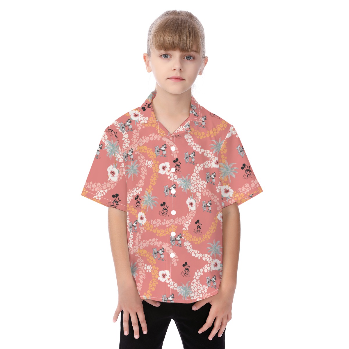 Steamboat Willie Mickey Vintage Matching Family Hawaiian Outfits