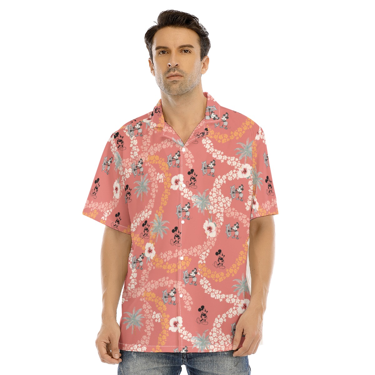 Steamboat Willie Mickey Vintage Matching Family Hawaiian Outfits