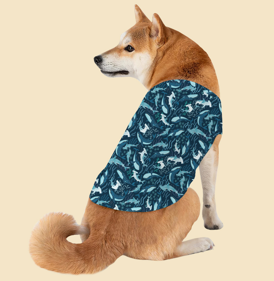 Blue Shark Matching Family Hawaiian Outfits - variant image 1
