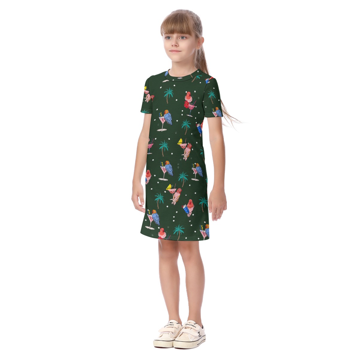 Funny Parrot Cocktails Tropical Matching Family Hawaiian Outfits