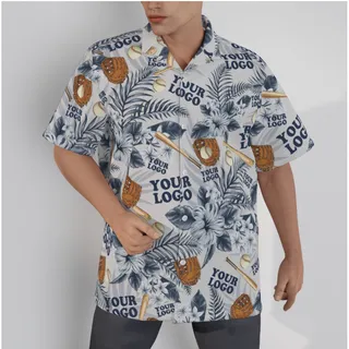 Custom Logo Baseball Team Hawaiian Shirt