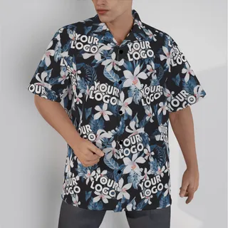 Personalized Logo Hawaiian Shirt Tropical Print
