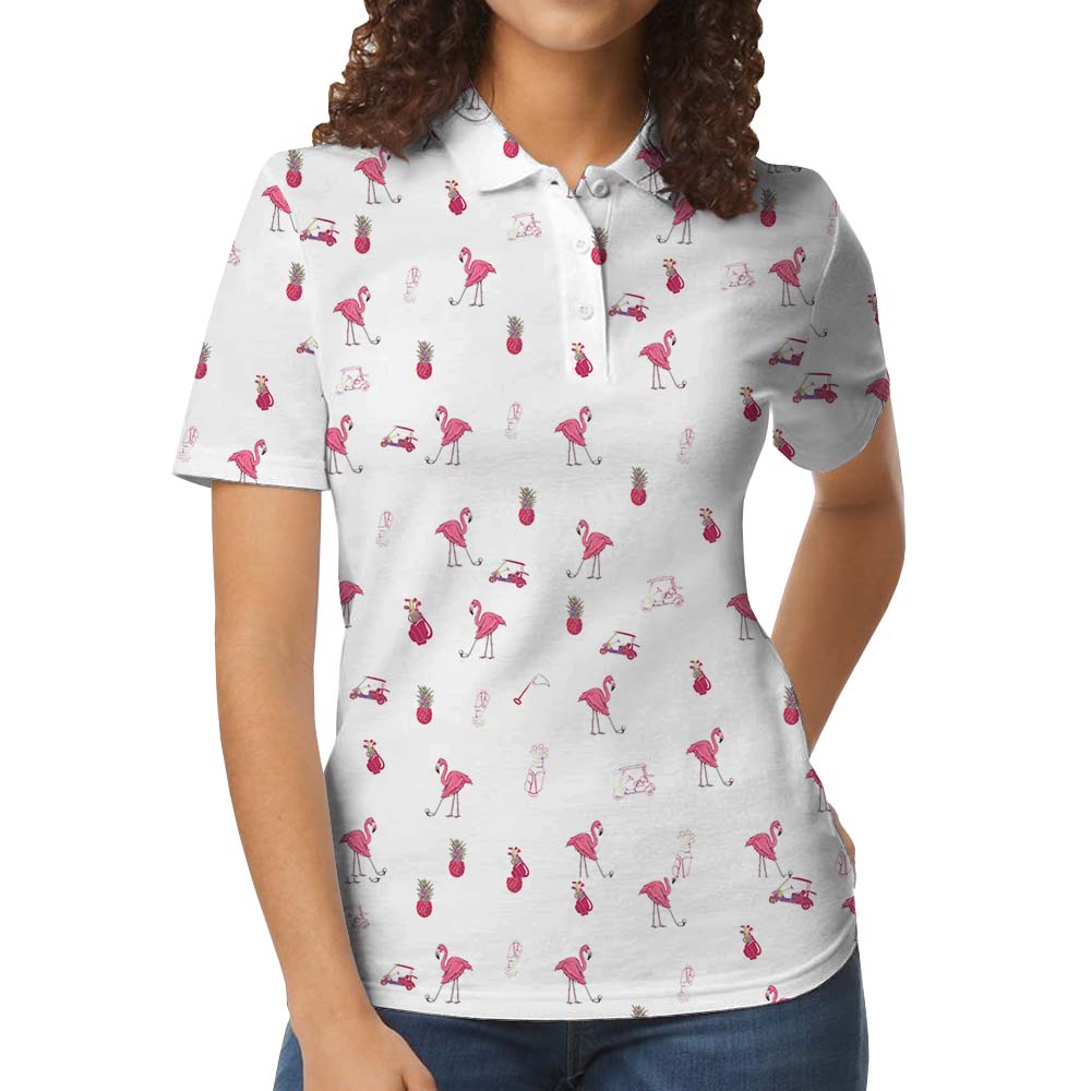 Flocking Flamingos Golf Women's Polos - variant image 1