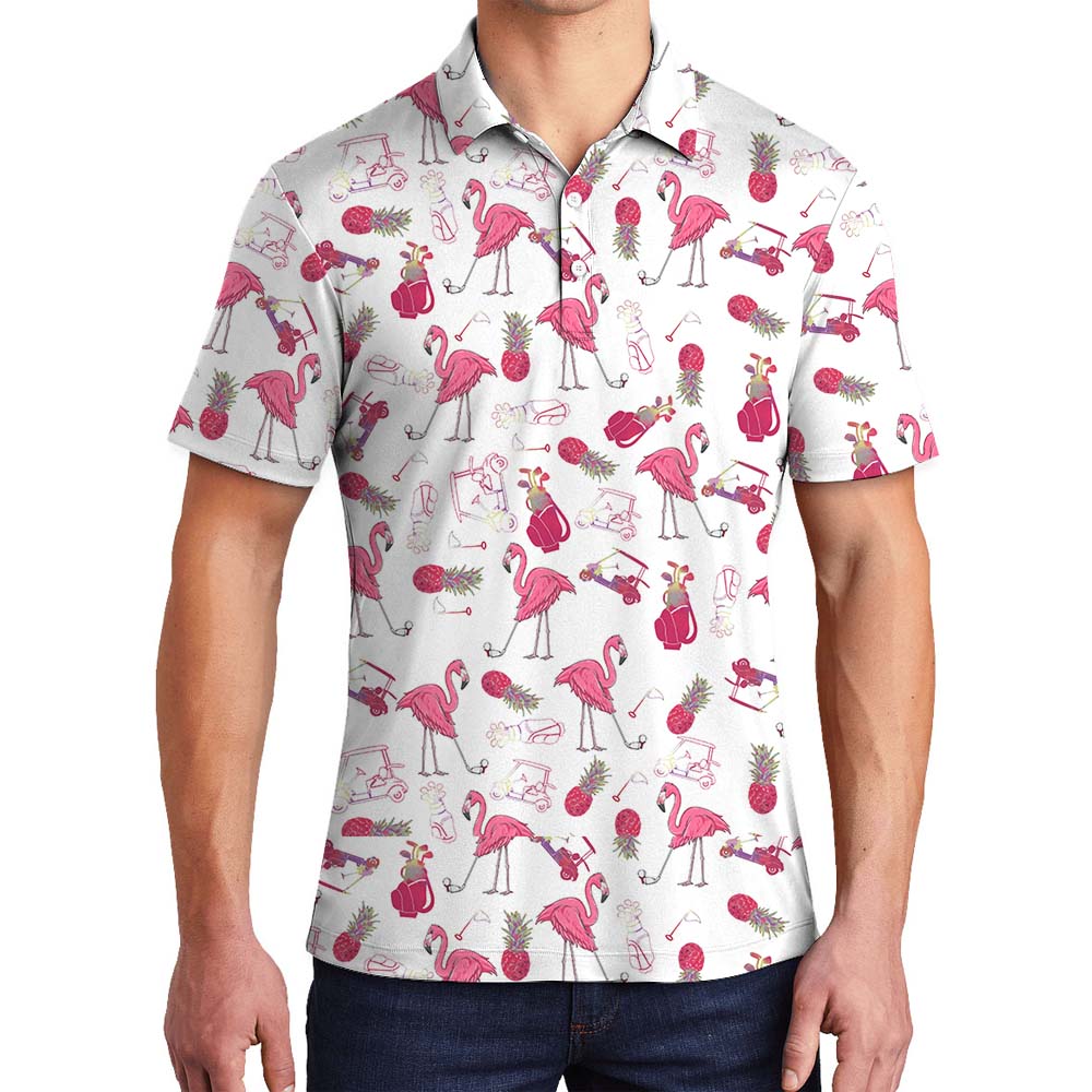 Flamingo Collared Shirt For Golfers - variant image 1