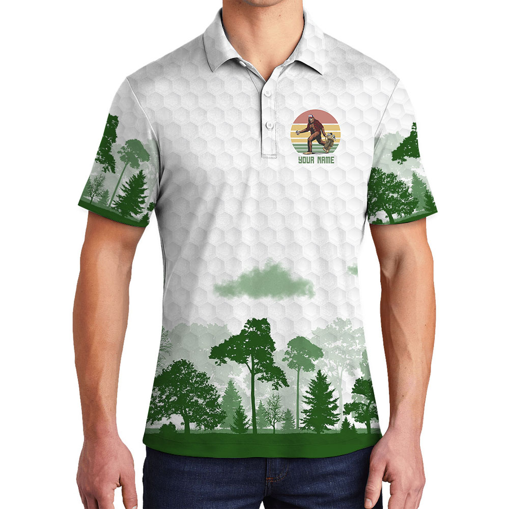 Personalized Name Bigfoot Golf Men's Polo Shirts - variant image 1