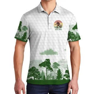 Personalized Name Bigfoot Golf Men's Polo Shirts