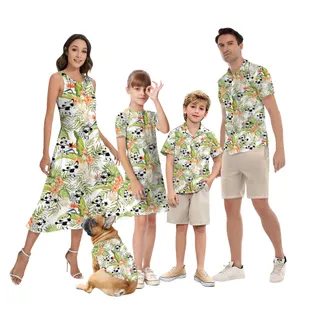 Steamboat Willie Mickey Floral Matching Family Hawaiian Outfits