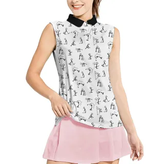 Golf Icon Sticker Women's Sleeveless Top