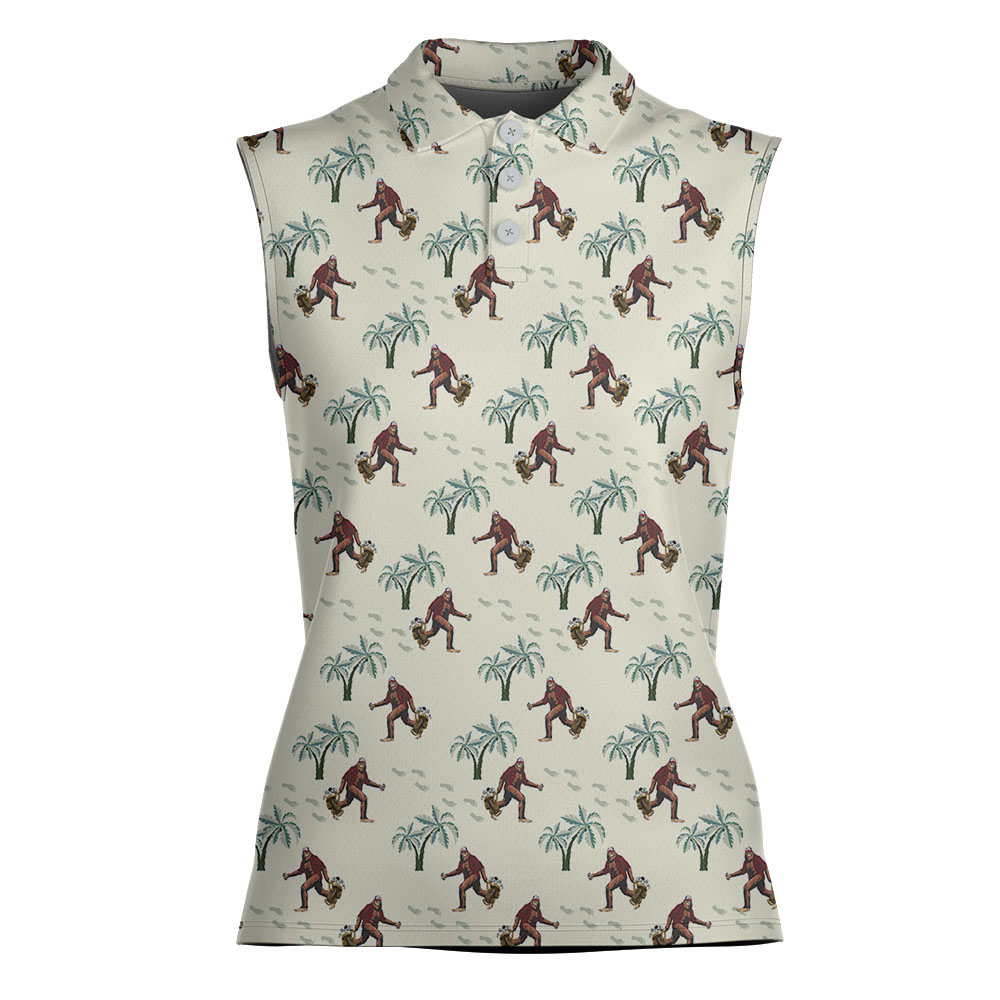 Unique Bigfoot Sleeveless Beach Women's Polos
