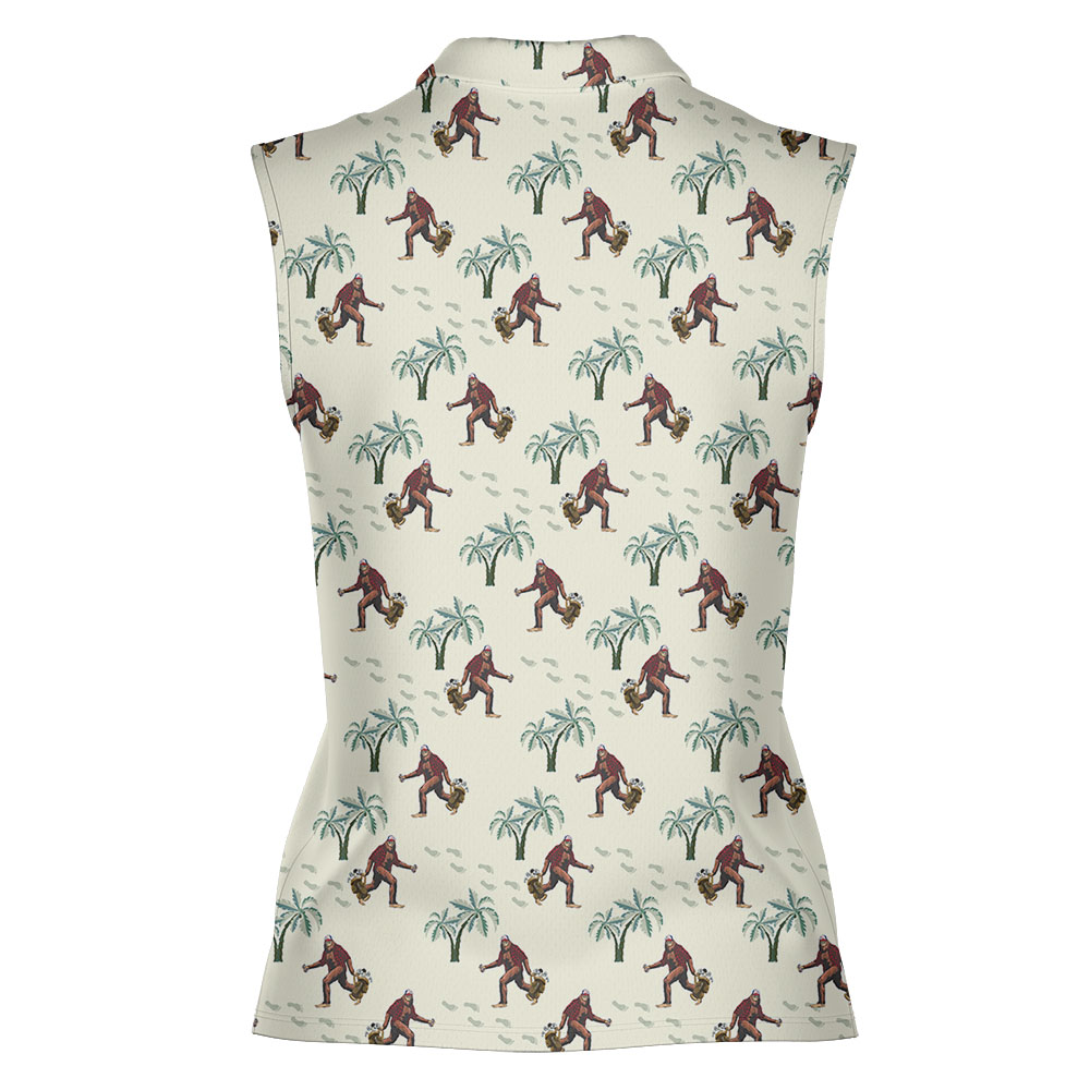 Unique Bigfoot Sleeveless Beach Women's Polos
