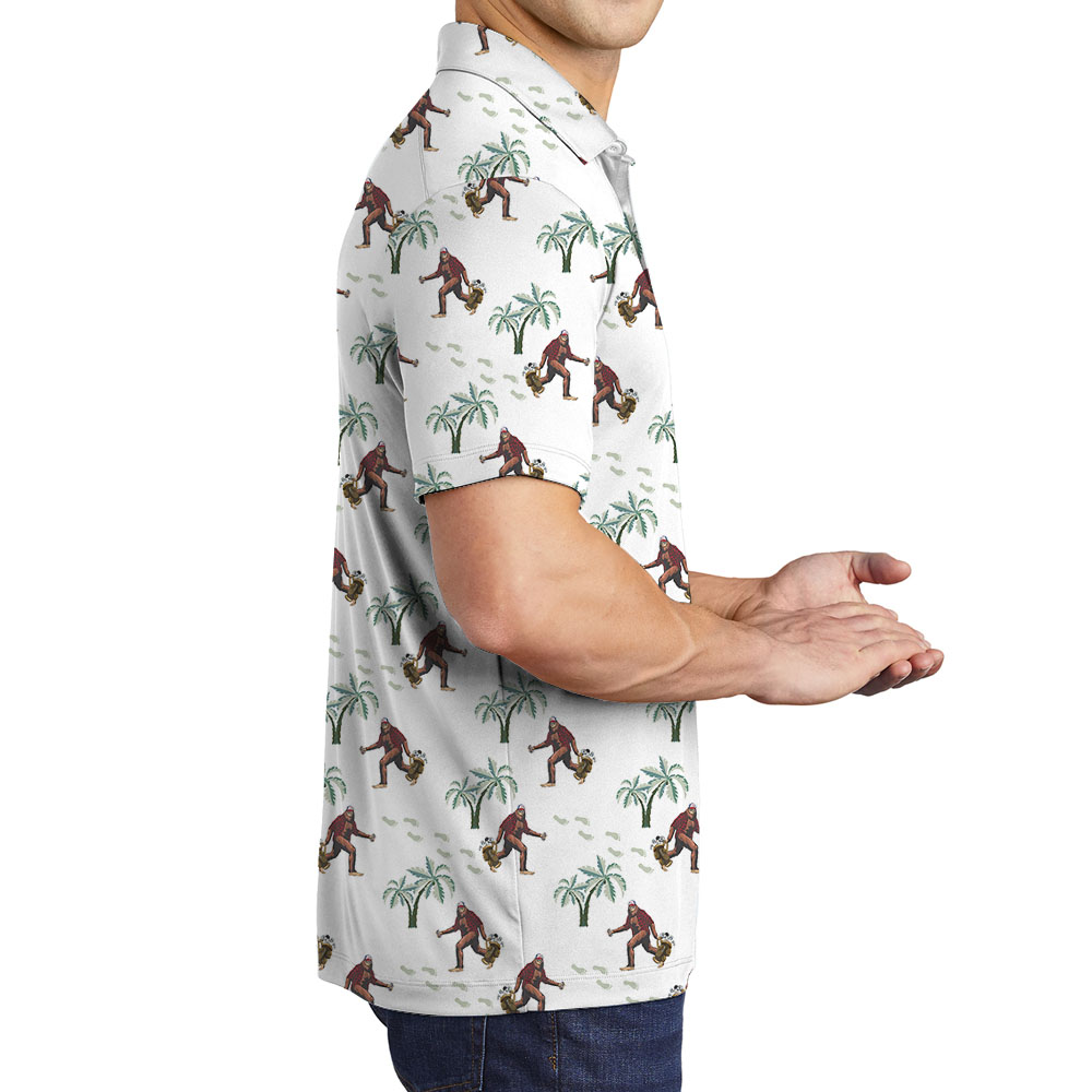 Bigfoot Tropical Beach Golf Polo Shirts