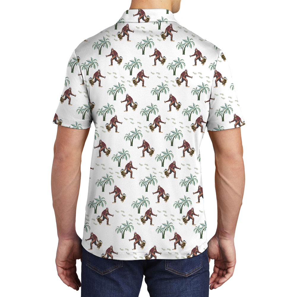 Bigfoot Tropical Beach Golf Polo Shirts