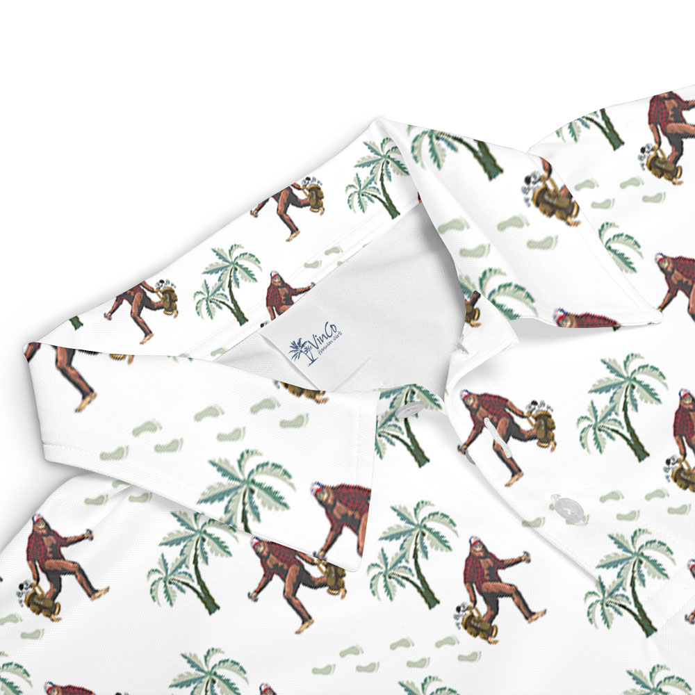 Bigfoot Tropical Beach Golf Polo Shirts