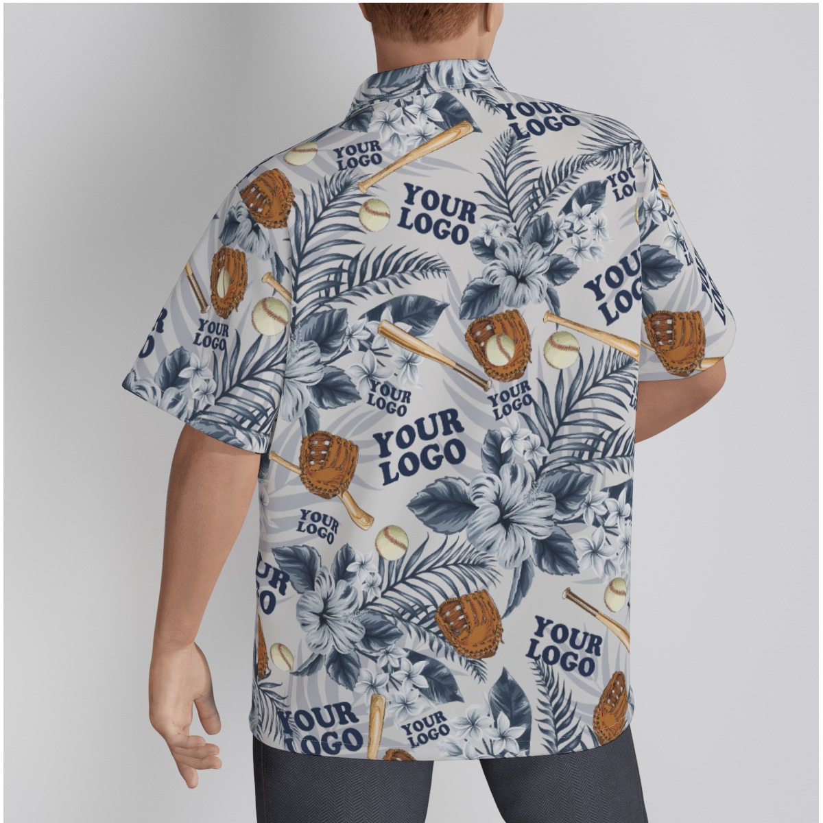 Custom Logo Baseball Team Hawaiian Shirt