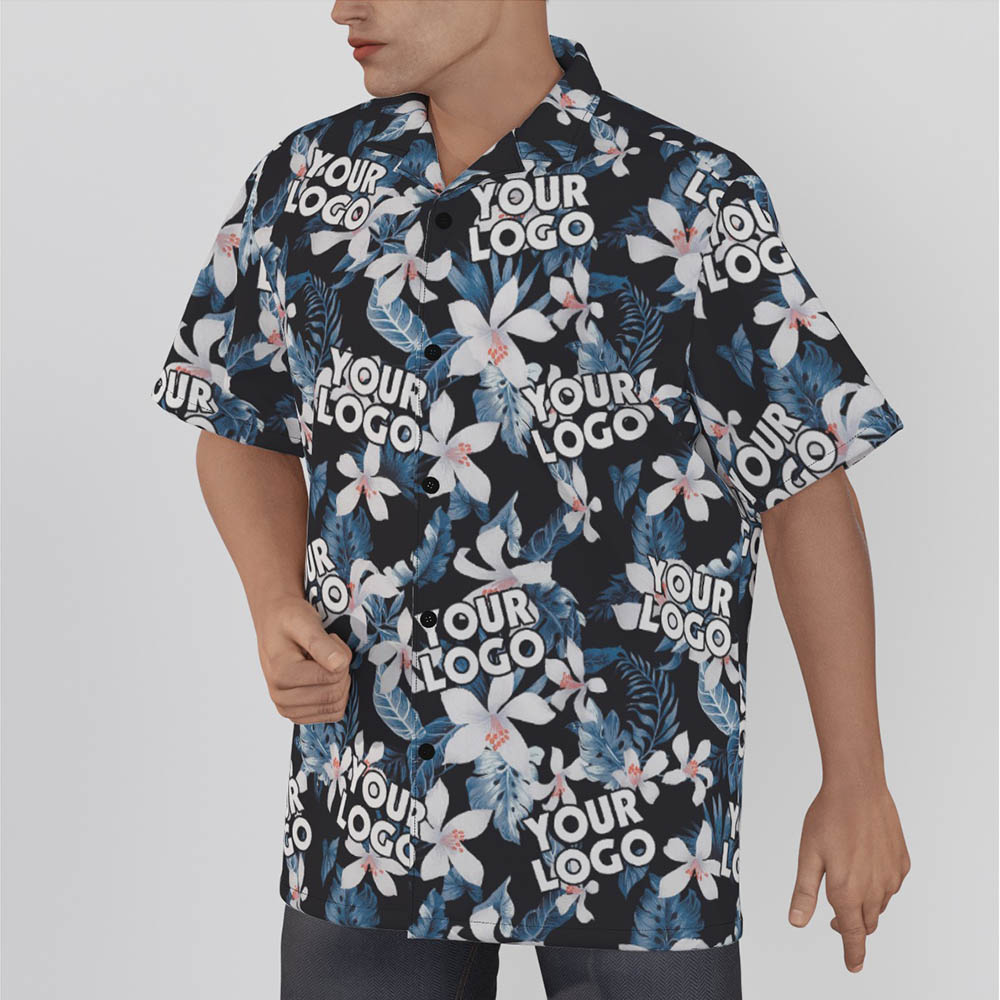 Personalized Logo Hawaiian Shirt Tropical Print